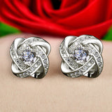 Sterling Silver Love Knot Earrings