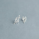 Sterling Silver Olive Leaf Ear Cuffs