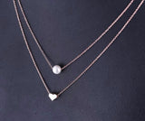 Sterling Silver Double Layered Loving Heart Necklace