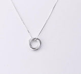 Sterling Silver Karma Pendant Necklace