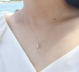 Sterling Silver Starfish Pendant Necklace