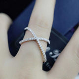 Sterling Silver Criss Cross Ring