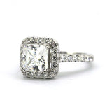Sterling Silver Cushion Cut Zircon Ring