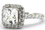 Sterling Silver Cushion Cut Zircon Ring