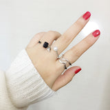 Sterling Silver Double Chevron Wave Ring