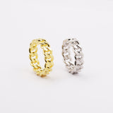 Silver Silver Chrissy Chain Band Ring