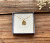 Sterling Silver Worthy Mandala Pendant Necklace