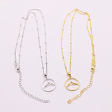 Sterling Silver Move Mountains Pendant Necklace