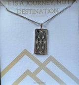 Life Is A Journey Rectangular Pendant Necklace