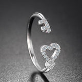 Sterling Silver Key to Her Heart Ring