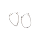 Sterling Silver French Twist Hoop Earrings