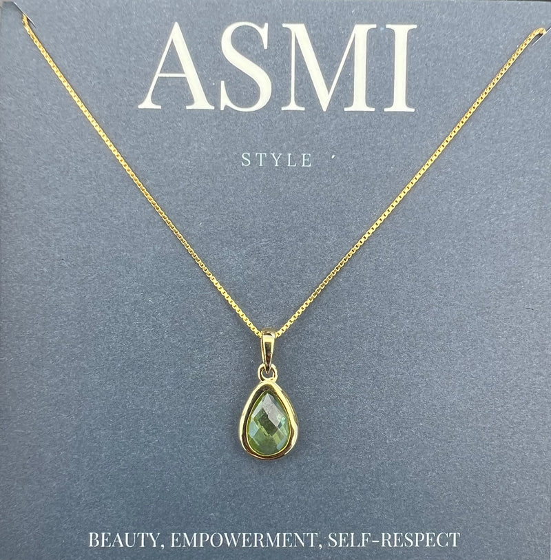 Sterling Silver Gemstone Pendant Necklace