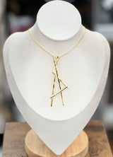 Sylvia Linear Pendant Necklace