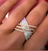 Criss-Cross Anniversary Ring