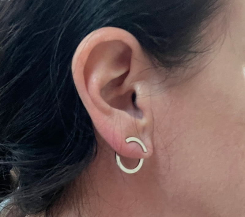 Moon ear cuff ,ear jacket earrings