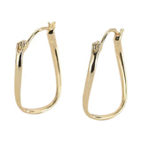 Sterling Silver French Twist Hoop Earrings