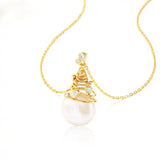 Anastasia Sterling Silver Pearl Pendant Necklace