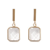 Olivia Gold Crystal Geometric Drop Earrings