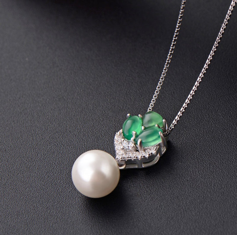 Sterling Silver Alana Aventurine Pendant Necklace – ASMISTYLE