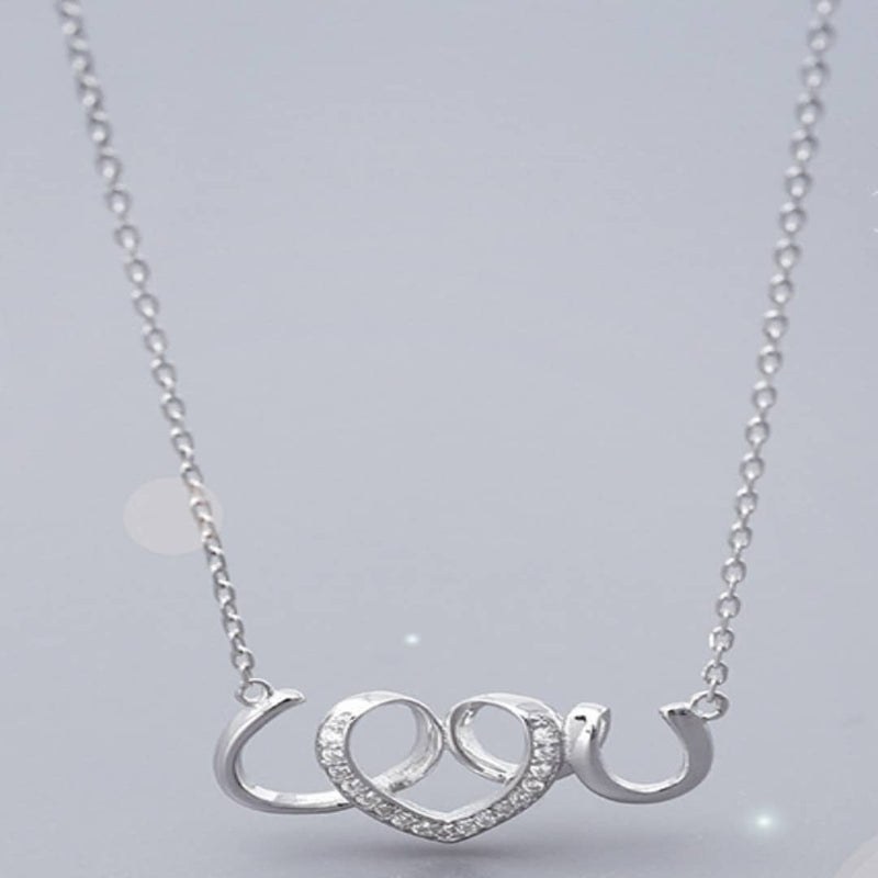 Sterling Silver I Love You Necklace