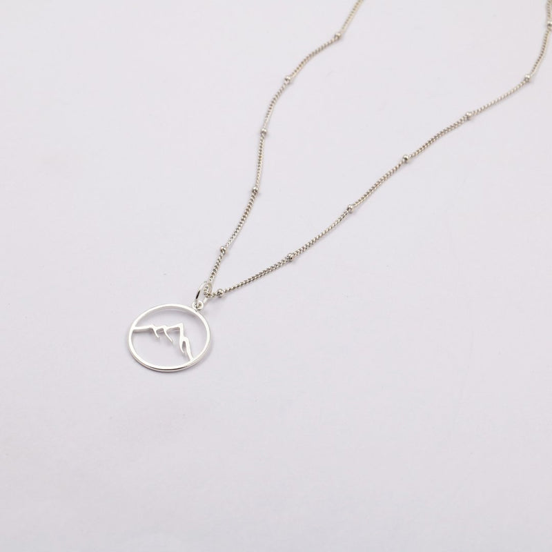Sterling Silver Move Mountains Pendant Necklace