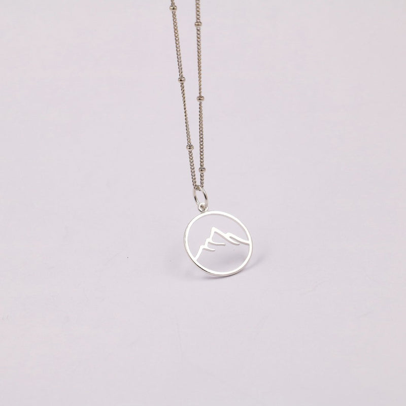 Sterling Silver Move Mountains Pendant Necklace