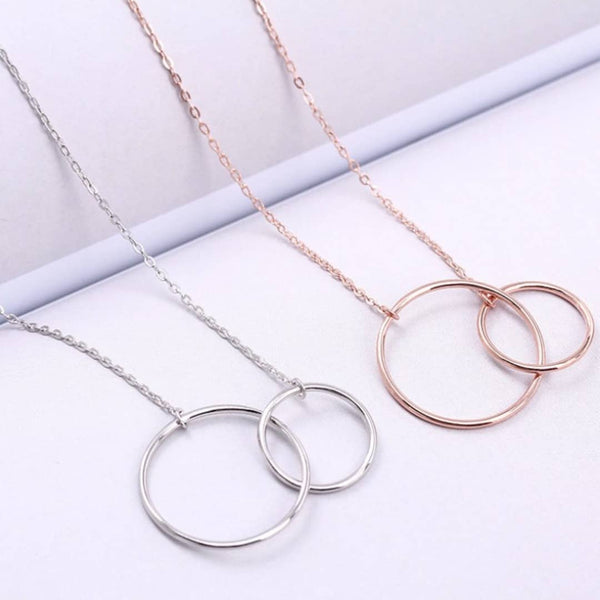 Sterling Silver Intertwined Circle Necklace