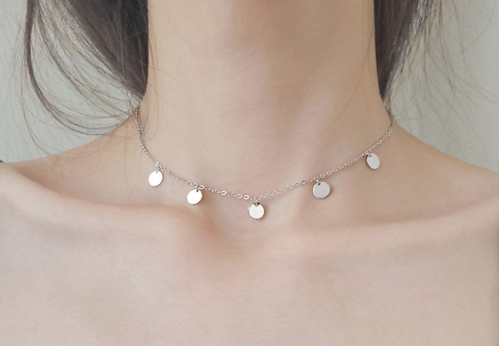 Elli Women's Necklace with Plate Pendant in Basic Geo Look
