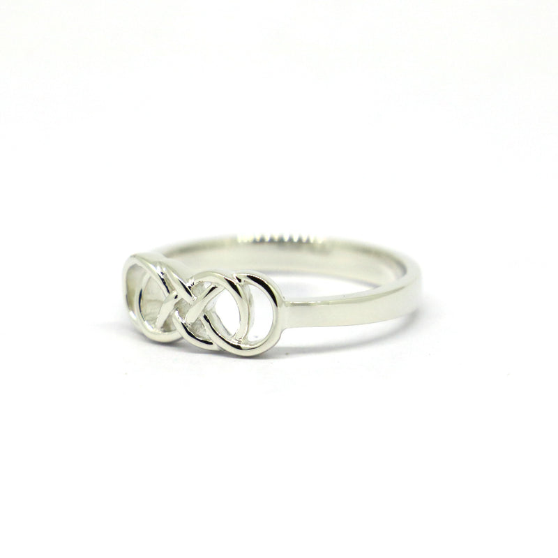 Sterling Silver Forever Yours Double Infinity Ring