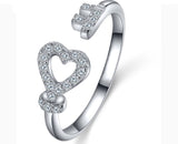 Sterling Silver Key to Her Heart Ring