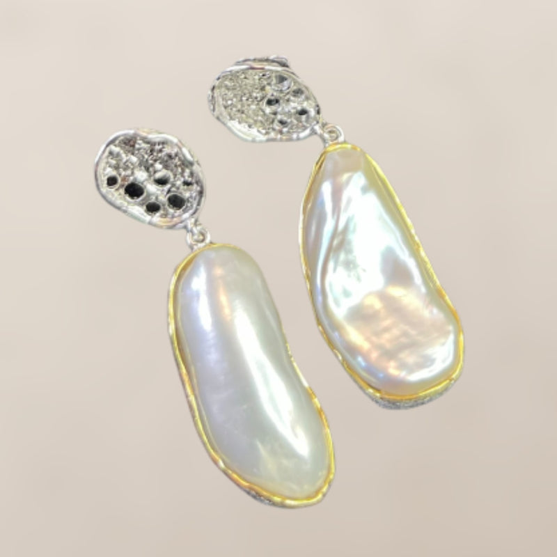 Sterling Silver Pearl Aphrodite Earrings