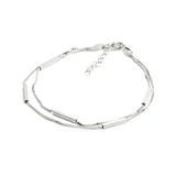 Sterling Silver Linear Bar Bracelet