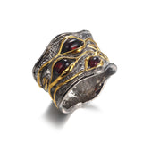 Sterling Silver Garnet Persephone Ring