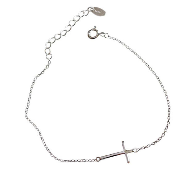 Sterling Silver Cross Faith Bracelet