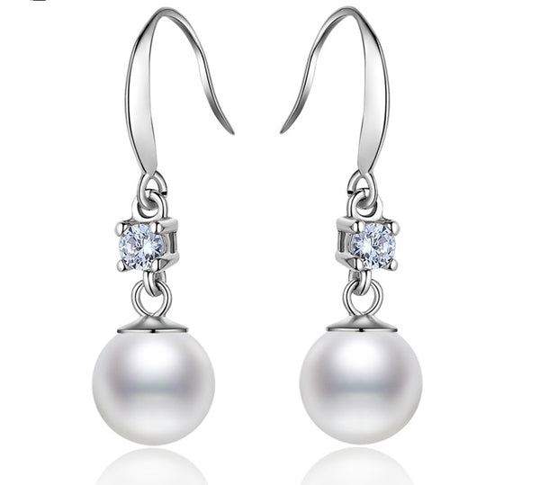 Sterling Silver Freshwater Pearl Drop Earrings