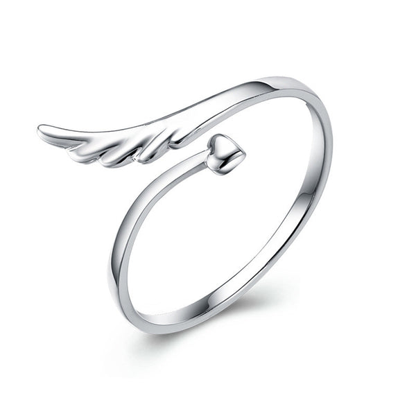 Sterling Silver Wings of Love Ring