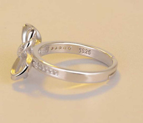 Sterling Silver Brilliant Bow Ring