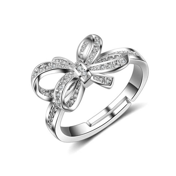 Sterling Silver Brilliant Bow Ring