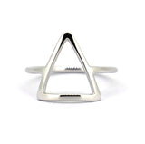 Sterling Silver Geometric Triangle Ring