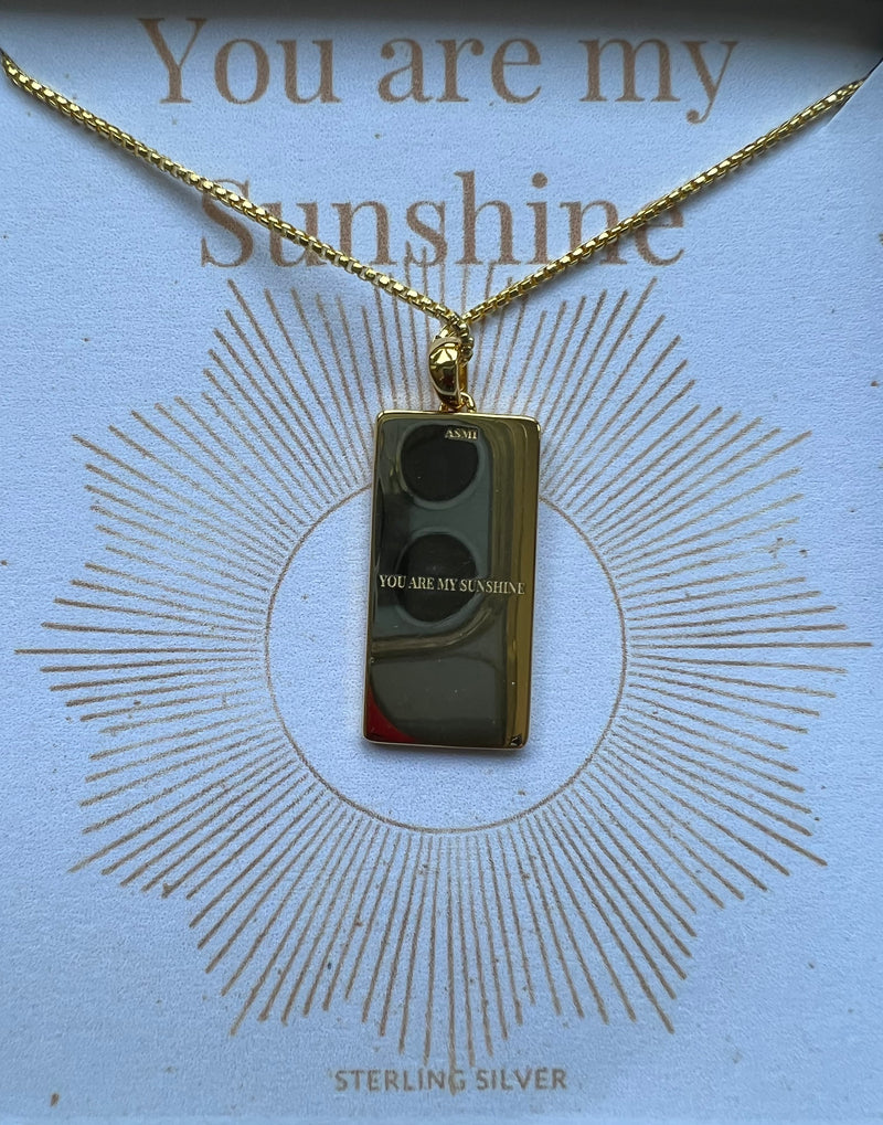 You Are My Sunshine Pendant Necklace