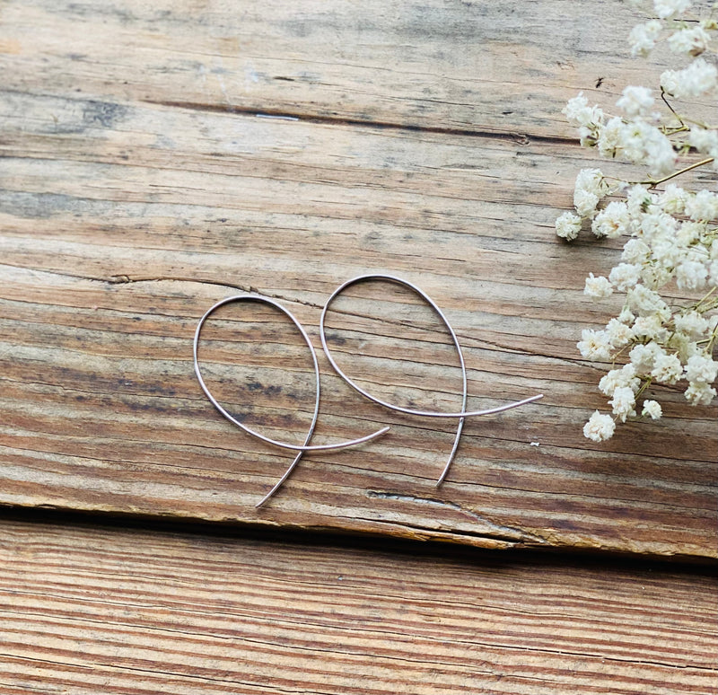 Sterling Silver Freida Fishhook Earrings