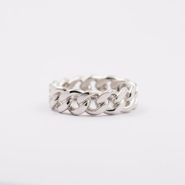 Silver Silver Chrissy Chain Band Ring