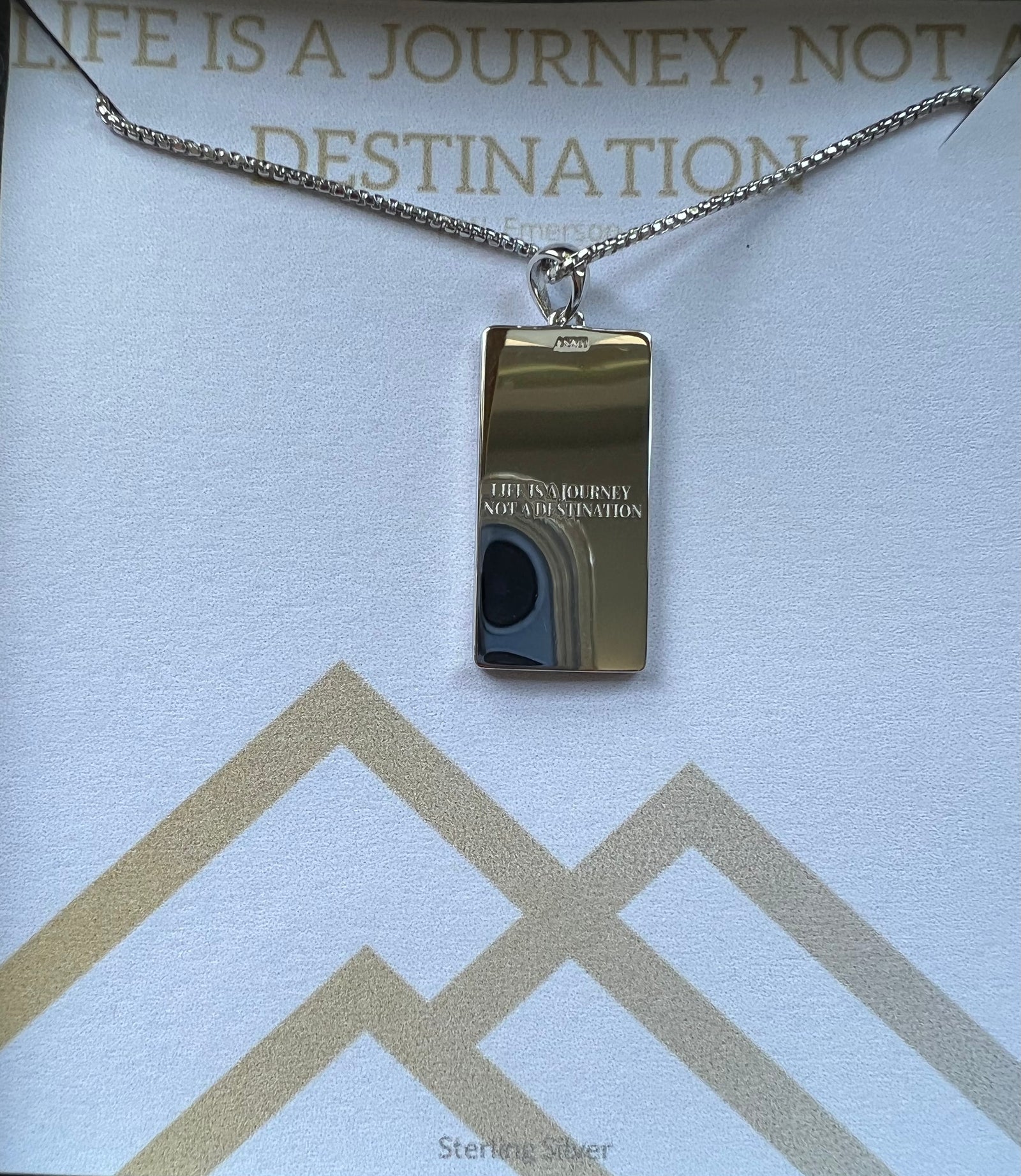 Life Is A Journey Rectangular Pendant Necklace – ASMISTYLE Life Is A Journey Rectangular Pendant Necklace – ASMISTYLE