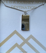 Life Is A Journey Rectangular Pendant Necklace