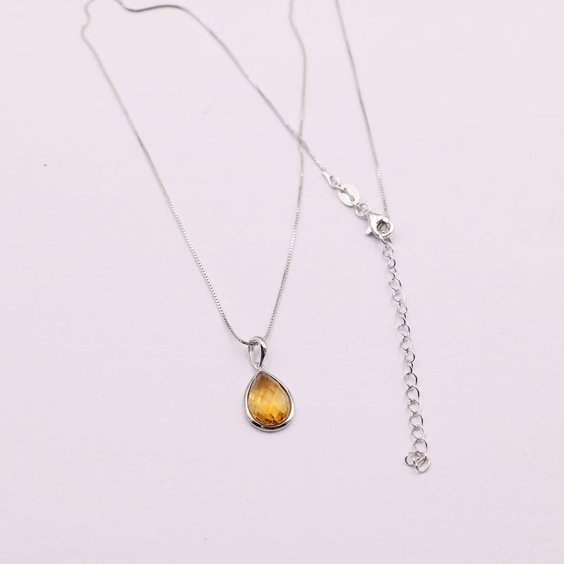 Sterling Silver Gemstone Pendant Necklace